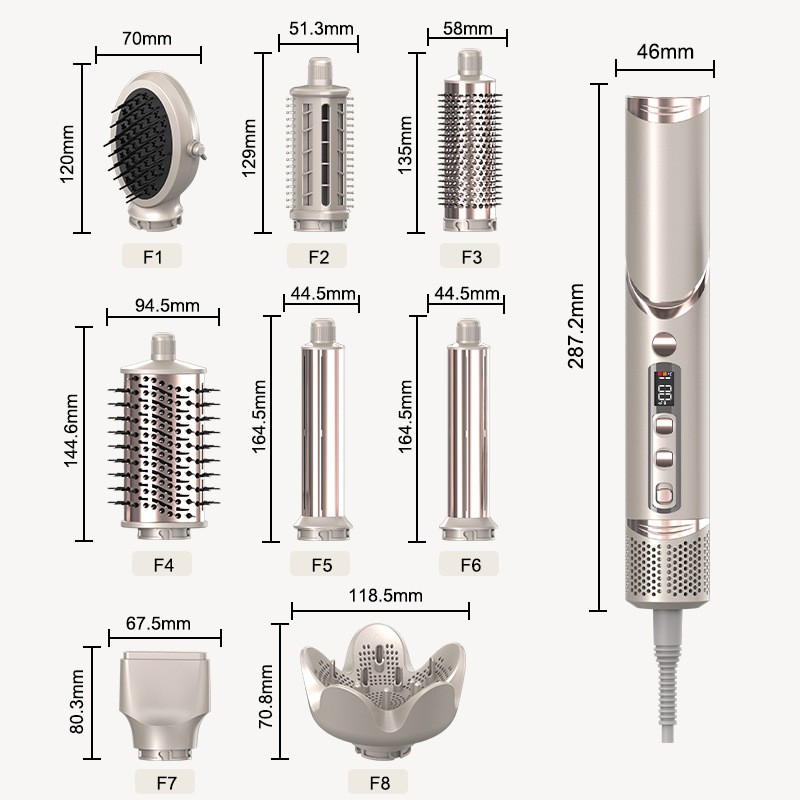 Professional Automatic Hot Air Styler Factory Brushless NTC Induction Negative Ions Hair Dryer Ceramic Straightener Electric