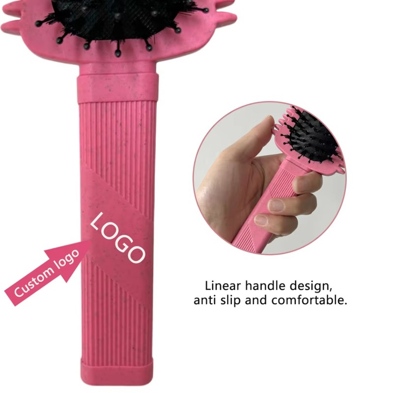 Custom logo Eco Friendly Curly Hair Styling Curl Defining Brush Detangling Massage Comb