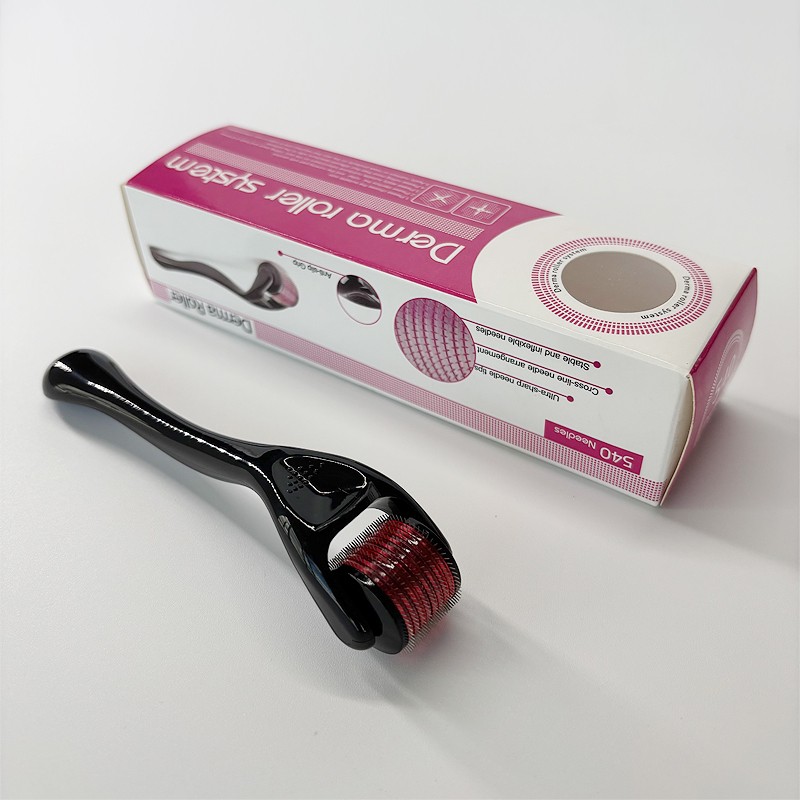 540 Pins Derma Roller Stretch Marks Microneedling Derma Roller for Hair Loss Treatment