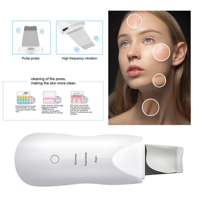 Ultrasonic Skin Scrubber Peeling Beauty Machine for Skin Tightening Removes Dead Skin Cells