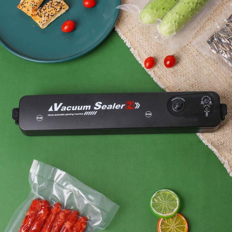 220V/110V Plastic Electric Stand/Table Vacuum Sealer Packaging Machine Black Household Food Vacuum Bags 10pcs Free Vacuum Bags