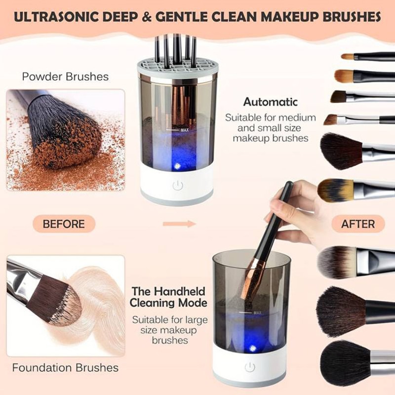 Convenient Quick Cleaning 7000RPM Automatic Rotate Spinner Electric Makeup Brush Cleaner Device