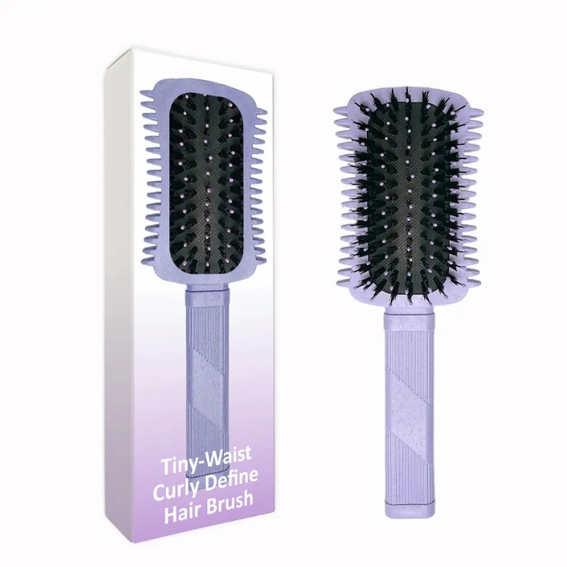 Curly Hair Roll Brush Detangling Curl Defining Bristle Curly Hair Comb Styling Tools Hair Brush for Women