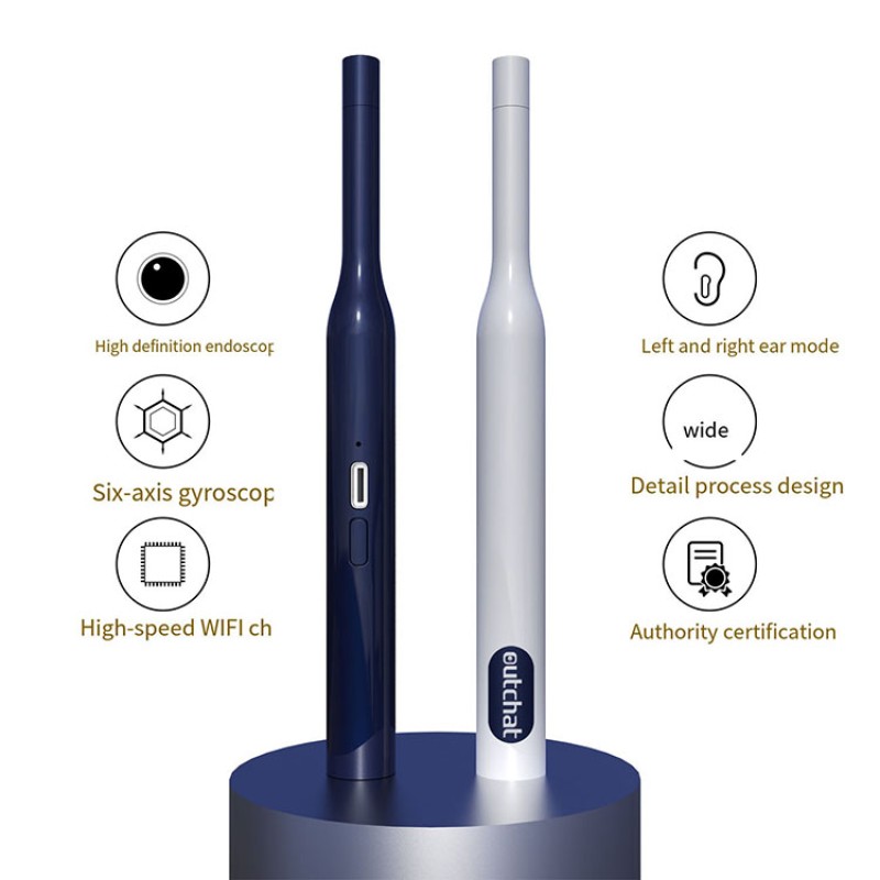 2022 Best Selling Portable Acne Squeeze Earwax Remover Cleaner Electronic Digital Video Wireless Otoscope