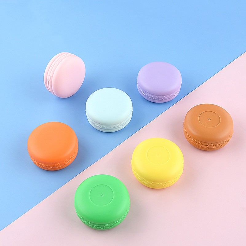 Portable Macaron Holiday Lip Balm Cream Macarons Box Macaroon Shape Storage Box