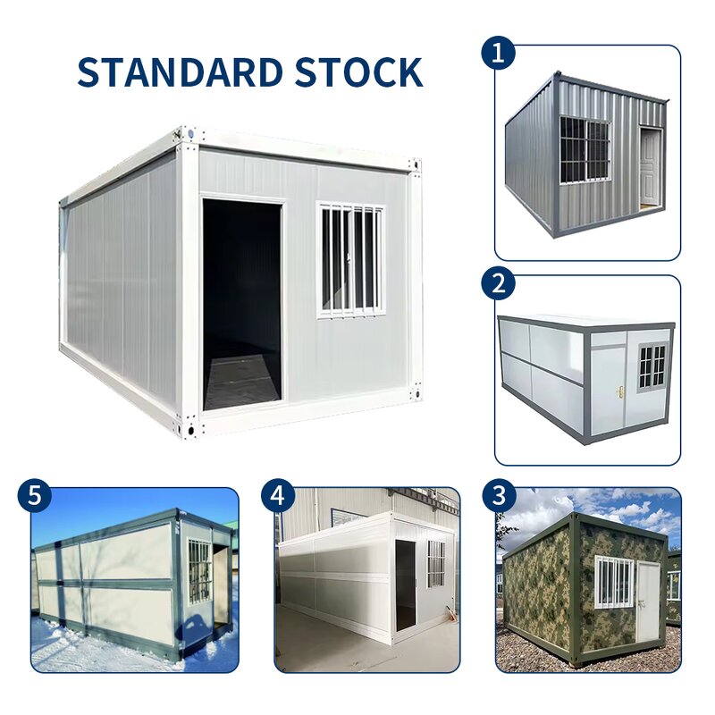 Folding Storage Container House Manufacturer - Low Cost White Detached Sandwich Panel
