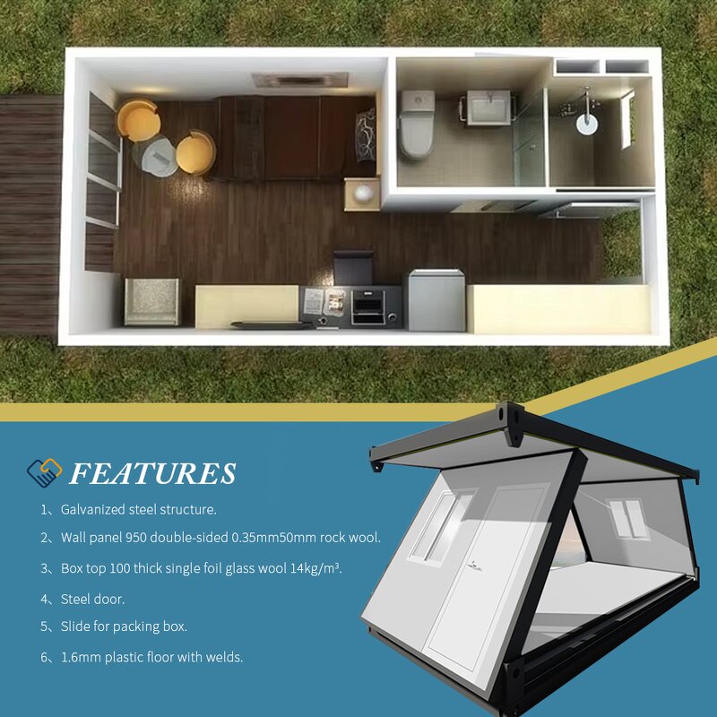 Modular Folding Container House Manufacturer - 20ft 40ft Steel Prefab Solar System
