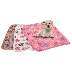 Pet Dog Bed Cushion Manufacturer - Wholesale Soft Warm Coral Velvet Paw Pattern