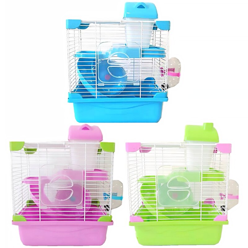 Portable Hamster Cage Manufacturer - Small Castle Double Storey Lightweight Cage