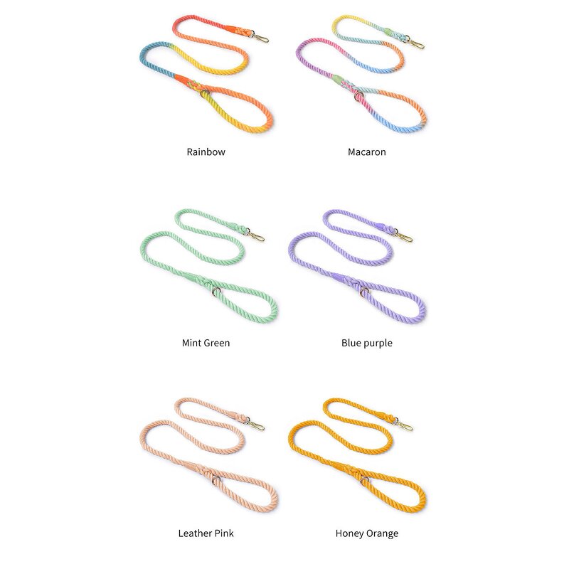 Braided Cotton Dog Leash Manufacturer - Wholesale Hot Sale Weave Braided Rainbow