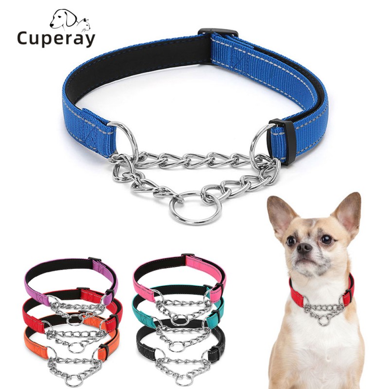 Martingale Dog Collar Manufacturer - Stainless Steel Chain Reflective Nylon Fabric