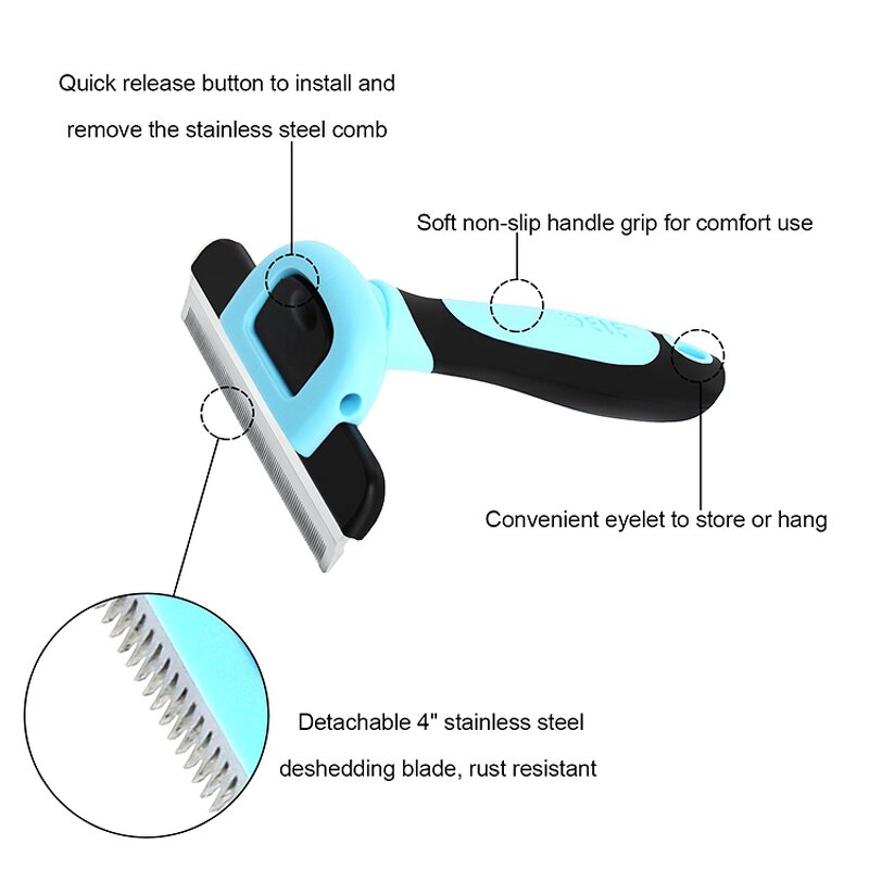 Self-cleaning Pet Comb Manufacturer - Luxury High Quality Stainless Steel Quick Release