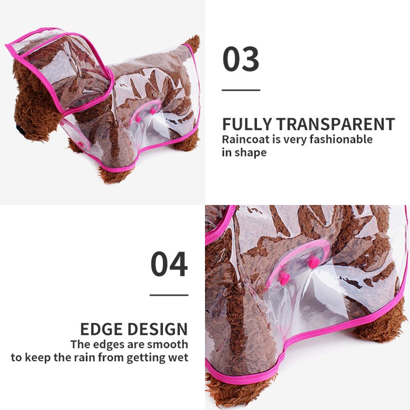 Dog Raincoat Manufacturer - Factory Wholesale Discount Pink with Harness