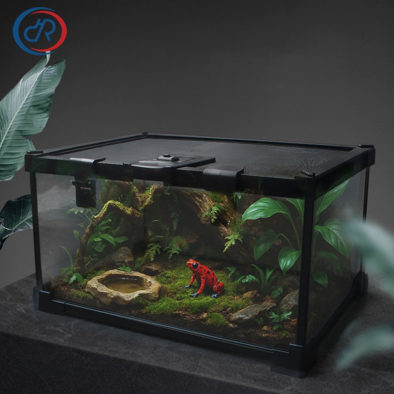 Glass Reptile Enclosure Manufacturer - DRH Rainforest Tank with Ventilation Mesh Locks