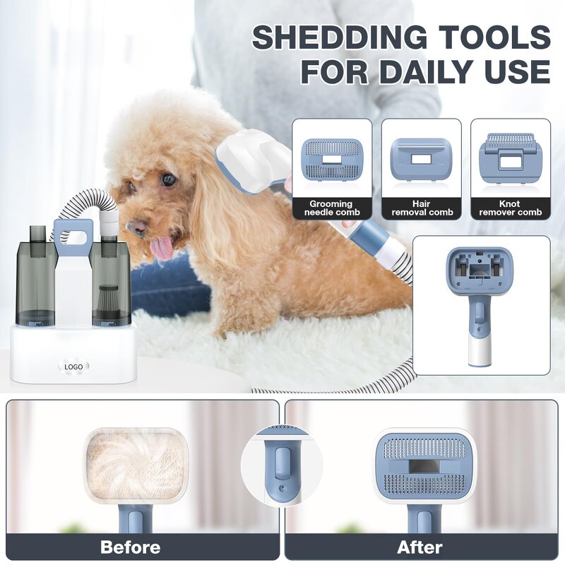 Pet Shedding Tool and Vacuum Kit Manufacturer - All in One Dog Clipper Dryer