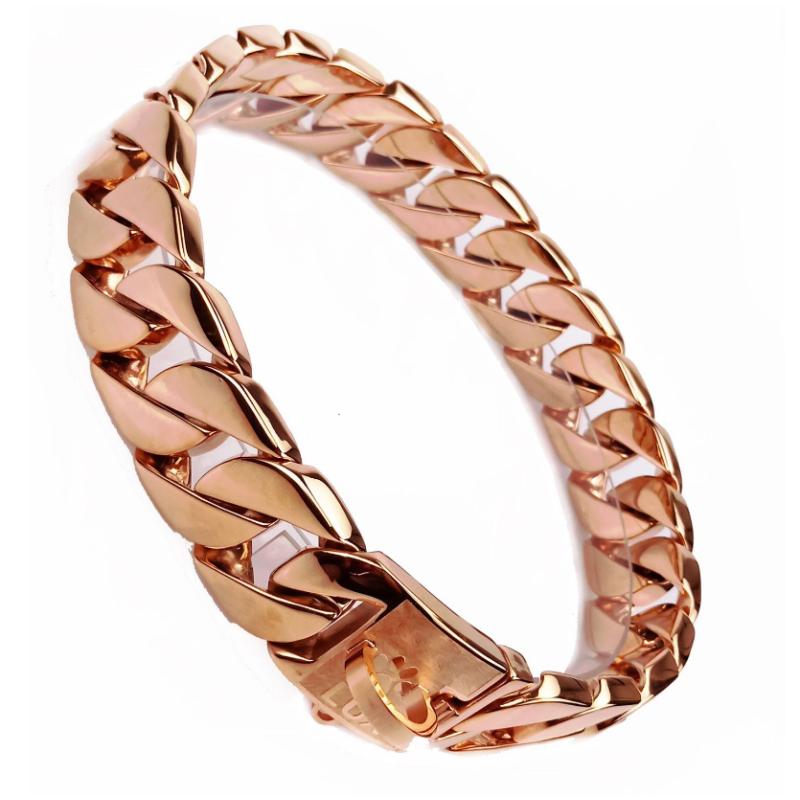 Stainless Steel Dog Collar Manufacturer - Factory Wholesale 32MM Biothan Metal Gold