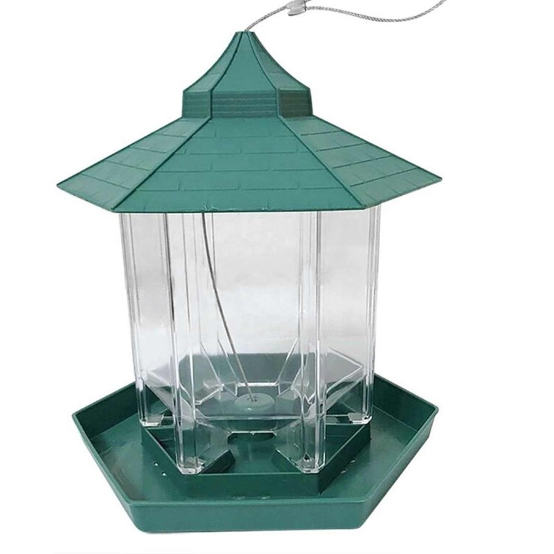 Window Bird Feeder Manufacturer - Plastic Green Hanging Hot Sale Viewing Birdhouse