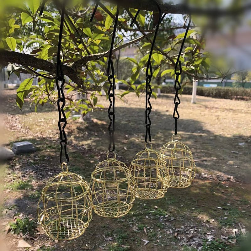 Birdcage Bird Feeder Manufacturer - Wedding Decoration Iron Candy Box Outdoor Hanging