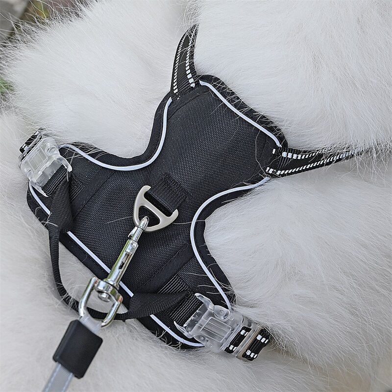 No Pull Dog Harness Set Manufacturer - Hot Sale Reflective Tough Adjustable Training
