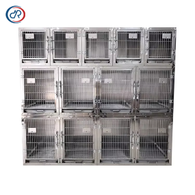 Stainless Steel Veterinary Cage Manufacturer - DRH Wholesale Three-Storey Thirteen Compartments