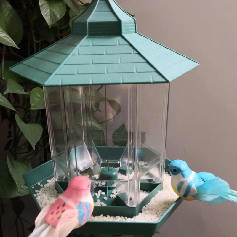 Window Bird Feeder Manufacturer - Plastic Green Hanging Hot Sale Viewing Birdhouse