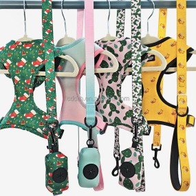 Personalized Dog Harness Set Manufacturer - Customize Luxury with Poop Bag Bandana