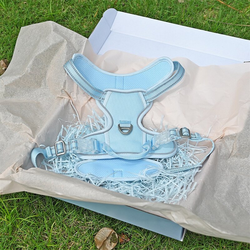 No Pull Dog Harness Set Manufacturer - Hot Sale Reflective Tough Adjustable Training