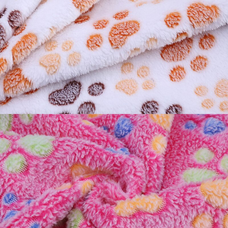 Pet Dog Bed Cushion Manufacturer - Wholesale Soft Warm Coral Velvet Paw Pattern