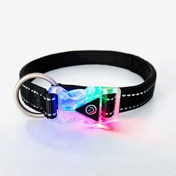 Luminous Cat Dog Collars Manufacturer - Polyester Glow in Night Custom Adjustable
