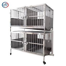 Stainless Steel Veterinary Cage Manufacturer - DRH Heavy Duty Multifunction 4-Door