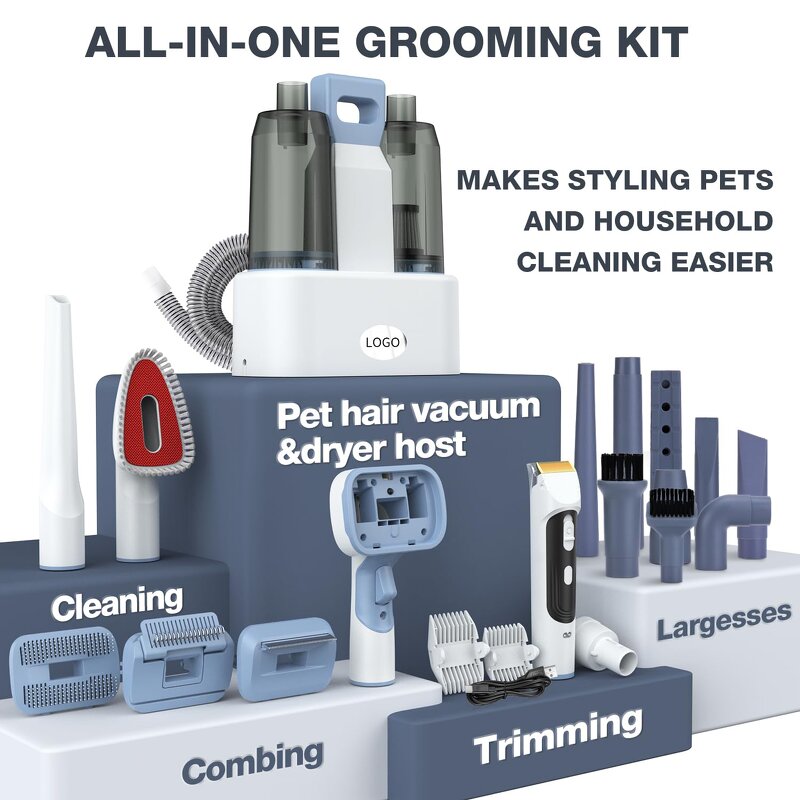 Pet Shedding Tool and Vacuum Kit Manufacturer - All in One Dog Clipper Dryer