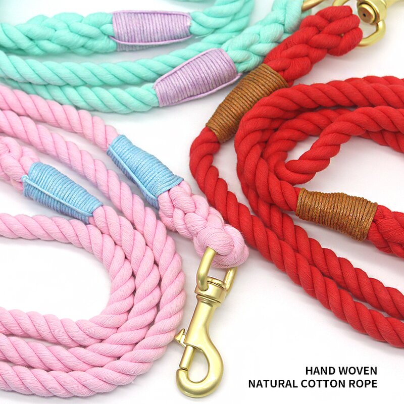 Cotton Rope Dog Leash Manufacturer - Fancy Colored Luxury Purple