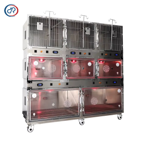 Pet ICU Cage Manufacturer - DRH Stainless Steel Thermal Control Oxygen-Ready