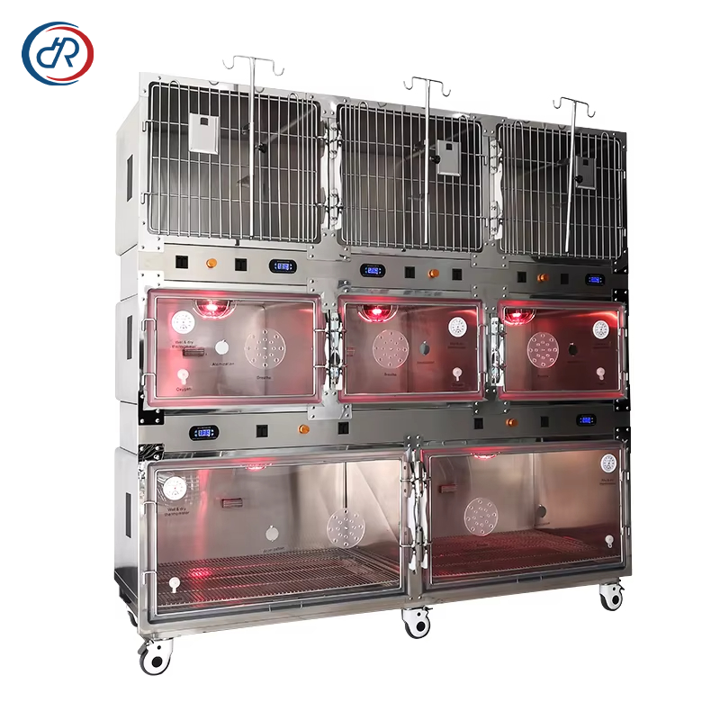 Pet ICU Cage Manufacturer - DRH Stainless Steel Thermal Control Oxygen-Ready