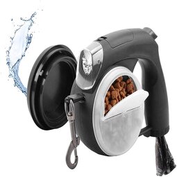 Automatic Retractable Dog Leash Manufacturer - with LED Flashlight Poop Bag Bowl