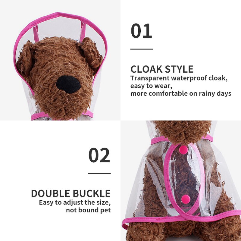 Dog Raincoat Manufacturer - Factory Wholesale Discount Pink with Harness