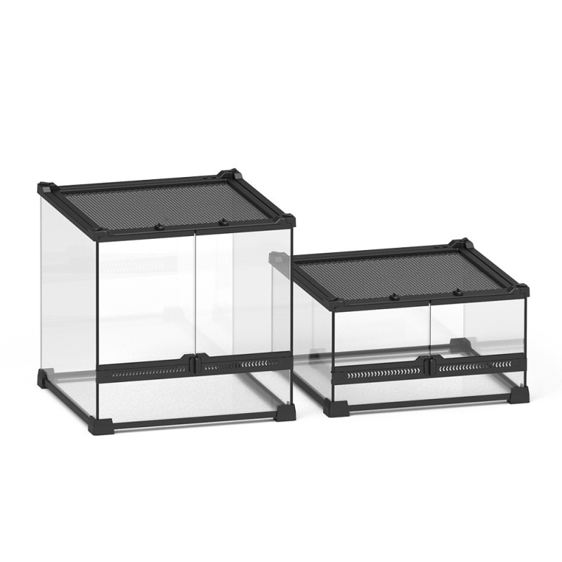 Tempered Glass Terrarium Manufacturer - DRH Customized Double Door Rainforest Tank