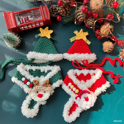 Christmas Pet Hat Scarf Manufacturer - Dog Bandana Knitted Fall Winter Holiday