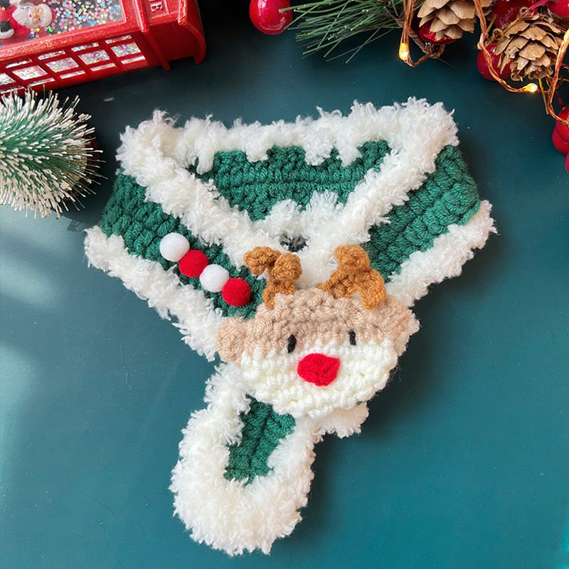 Christmas Pet Hat Scarf Manufacturer - Dog Bandana Knitted Fall Winter Holiday