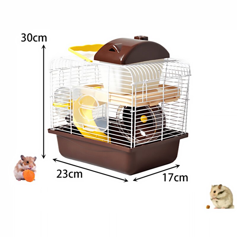Portable Hamster Cage Manufacturer - Small Castle Double Storey Lightweight Cage