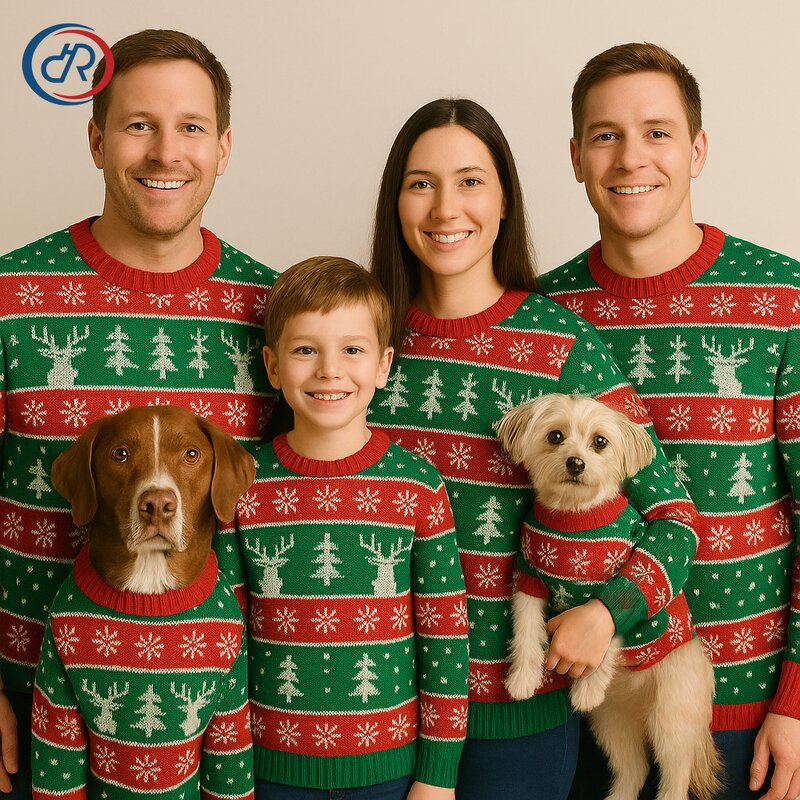 Christmas Matching Family Outfit Manufacturer - Wholesale Dog Owner Clothes Holiday Party