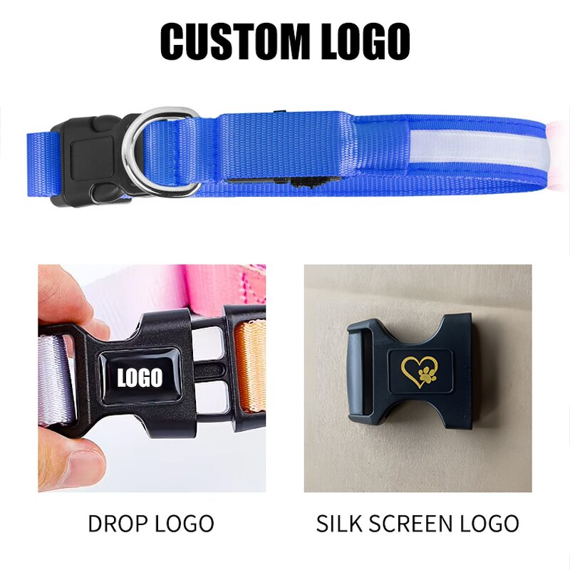 LED Dog Collar Manufacturer - Night Safety Flashing Glow in the Dark QR Code