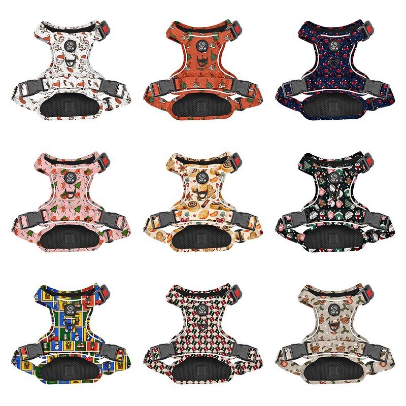 Christmas Dog Harness Set Manufacturer - OKKPETS Custom No Pull Collar Leash