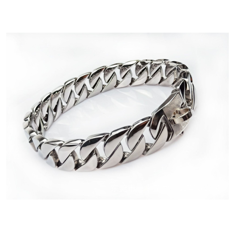 Stainless Steel Dog Collar Manufacturer - Factory Wholesale 32MM Biothan Metal Gold