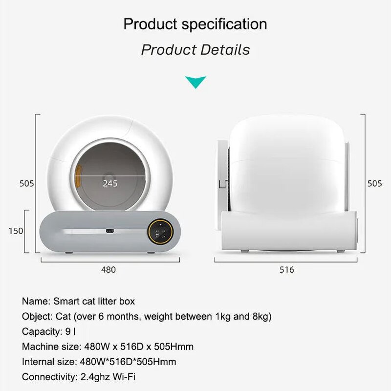 Smart Cat Litter Box Manufacturer - Auto Tuya APP Self-cleaning Robot Pet