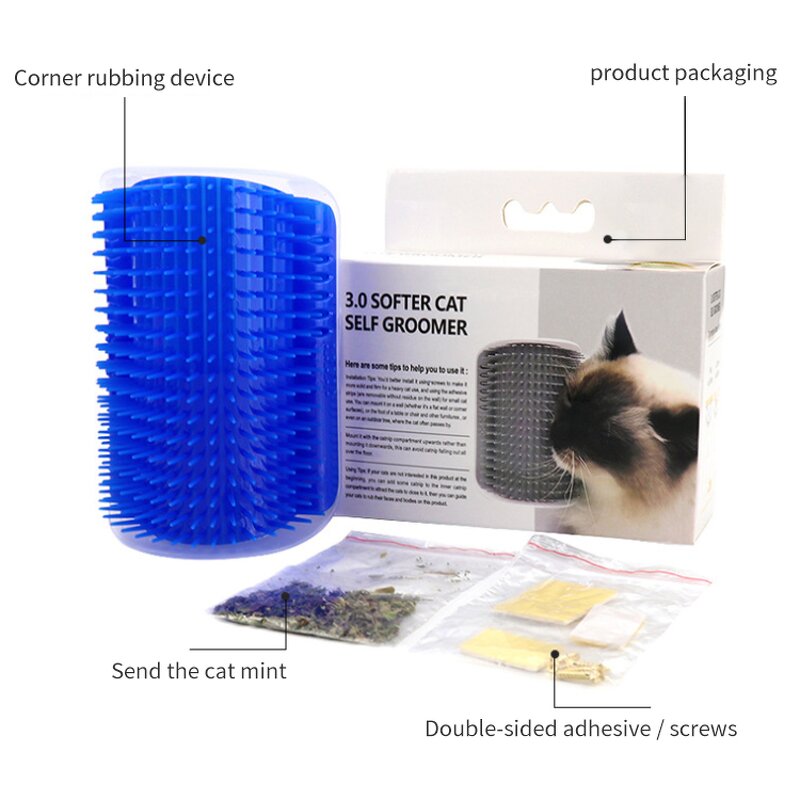 Pet Corner Massage Brush Manufacturer - Scratching Bristles Fixed Hair Removal Tickling