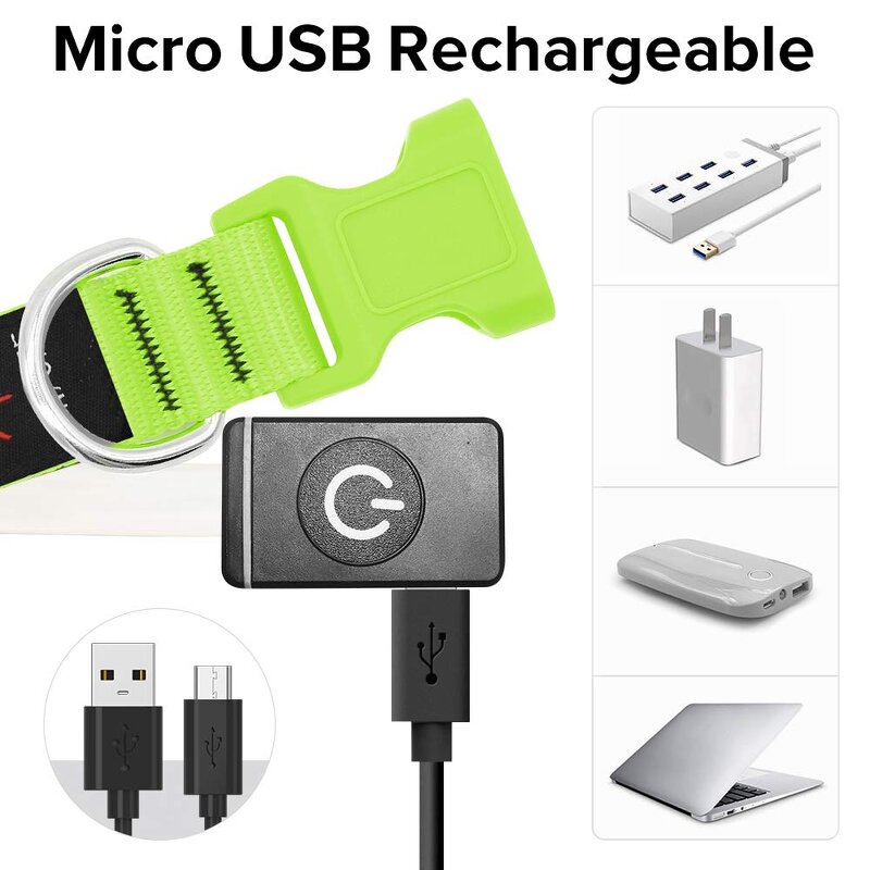 LED Dog Collar Manufacturer - USB Rechargeable Light up Soft Mesh Safety