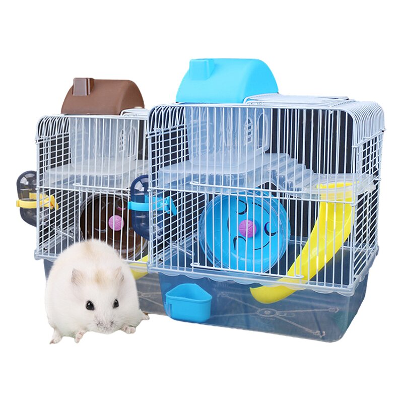 Portable Hamster Cage Manufacturer - Small Castle Double Storey Villa with Cabin