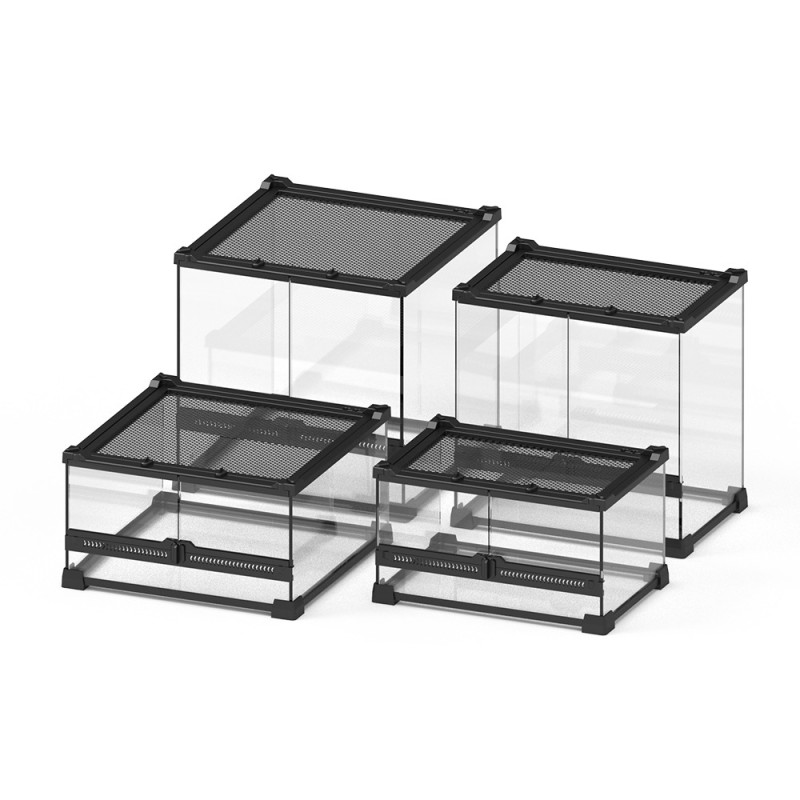 Tempered Glass Terrarium Manufacturer - DRH Customized Double Door Rainforest Tank