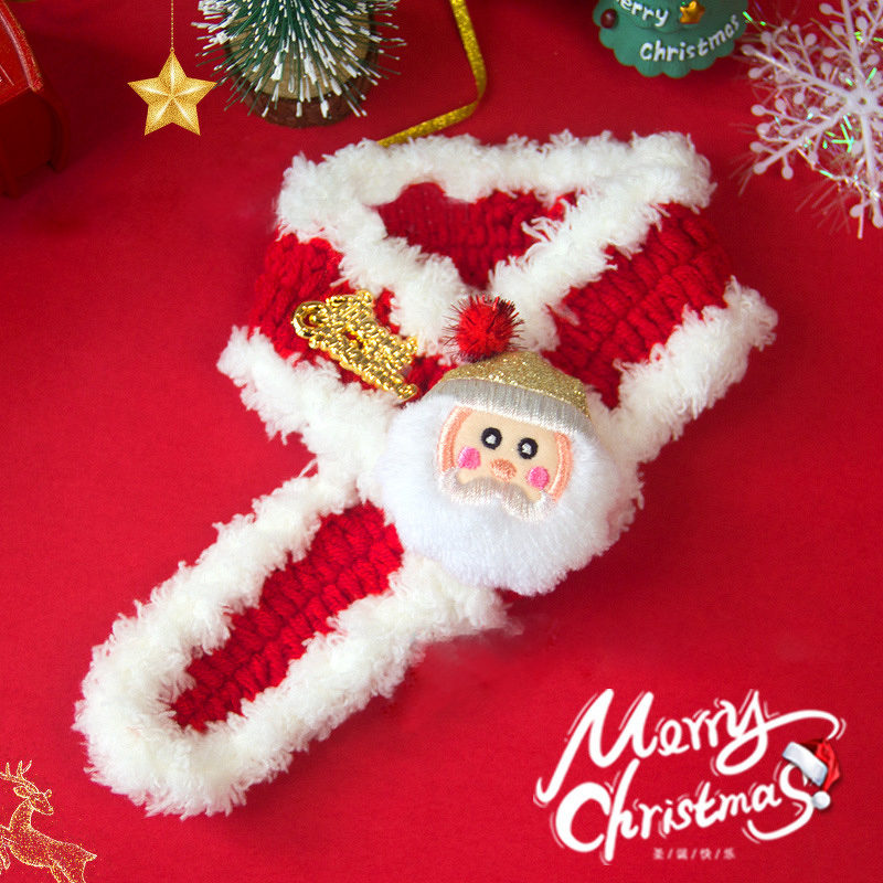 Christmas Pet Hat Scarf Manufacturer - Dog Bandana Knitted Fall Winter Holiday